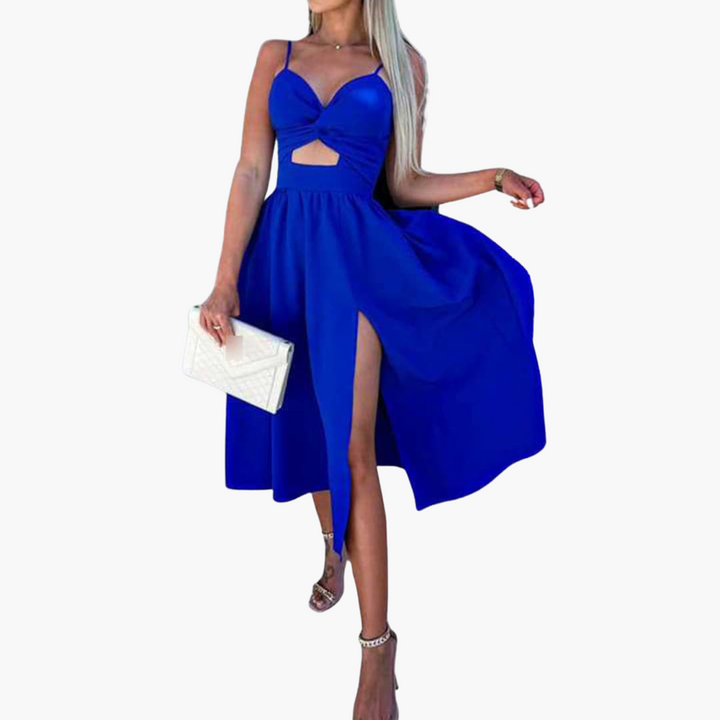 Robe midi élégante pour femmes – Robe d'été à bretelles