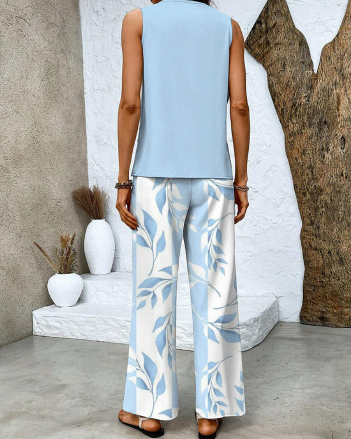 Ensemble d'été pour femmes | Top sans manches & Pantalon droit