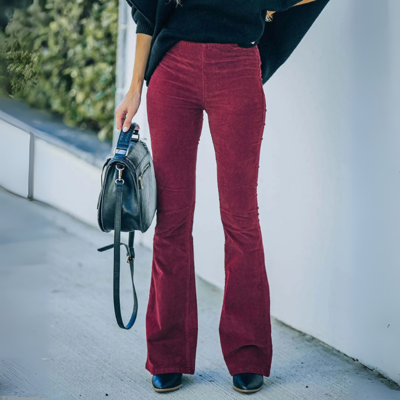 Pantalon Évasé Femme | Taille Haute Jambes Amples