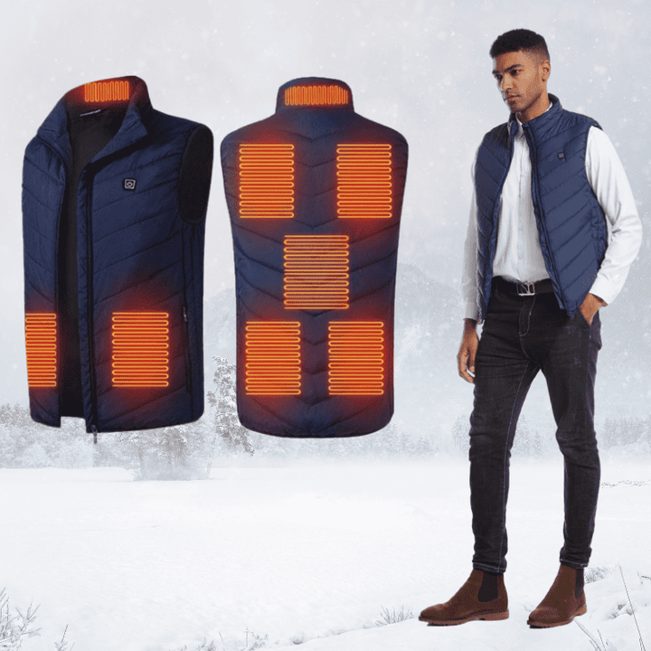 Gilet chauffant unisexe avec température réglable – Veste d'hiver électrique pour femmes et hommes