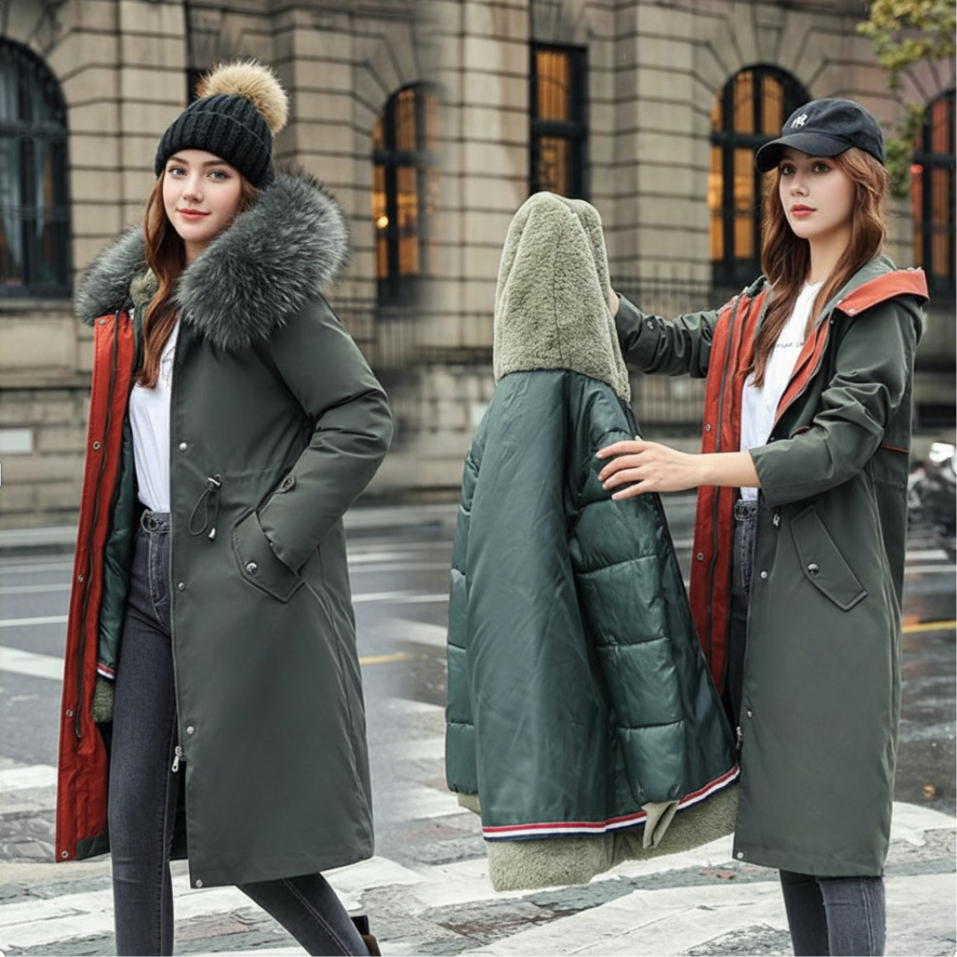 Frostra™ - Veste d'hiver pour femmes avec capuche et col doux