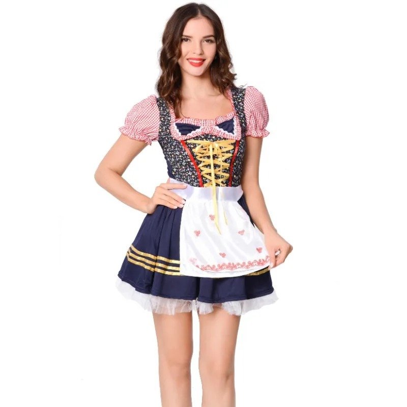 Robe Dirndl Mini Oktoberfest pour Femmes