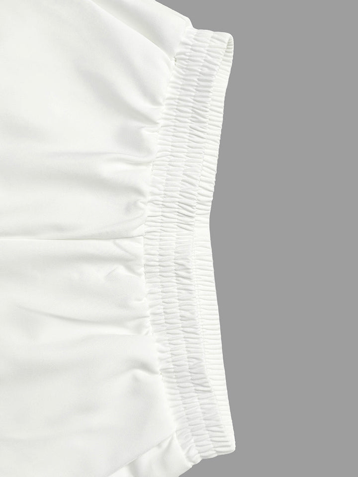 Pantalon à jambes larges, couleur unie