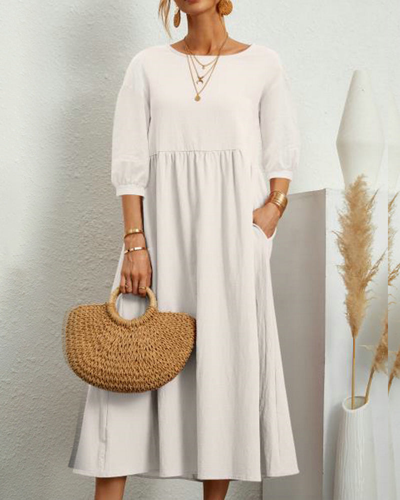 Robe maxi unie pour femmes