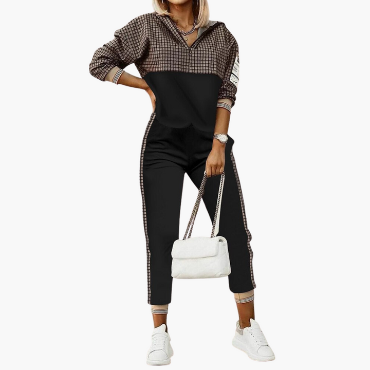 Ensemble de sport pour femmes avec haut zippé et pantalon de jogging