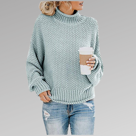 Pull en tricot confortable pour femmes | Col roulé