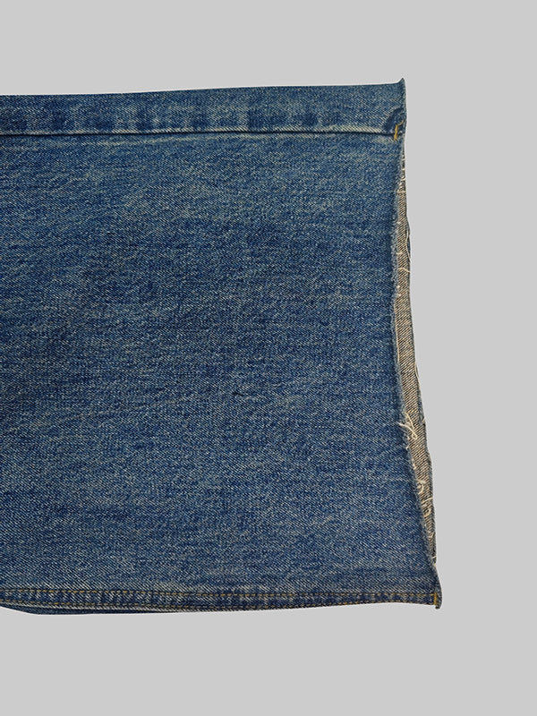 Jean taille haute, à jambes droites, en dégradé, à empiècements