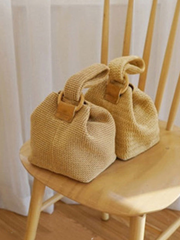 Sac à main décontracté à tissage simple