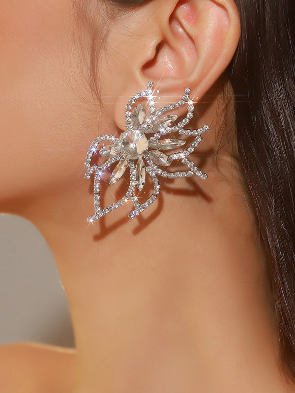 Boucles d'oreilles pendantes en forme de fleur