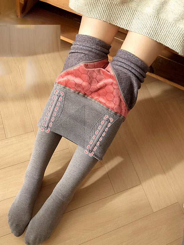 Pantalon thermique décontracté en velours à jambes fines, garde au chaud, couleur unie