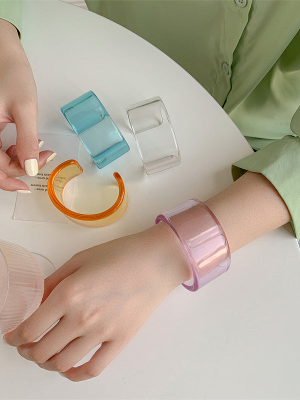Bracelet géométrique couleur unie