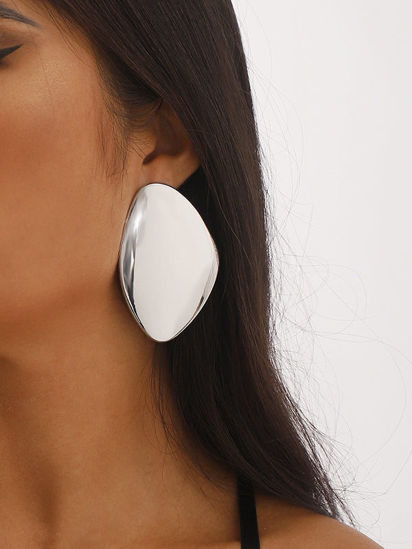 Boucles d'oreilles pendantes géométriques couleur unie