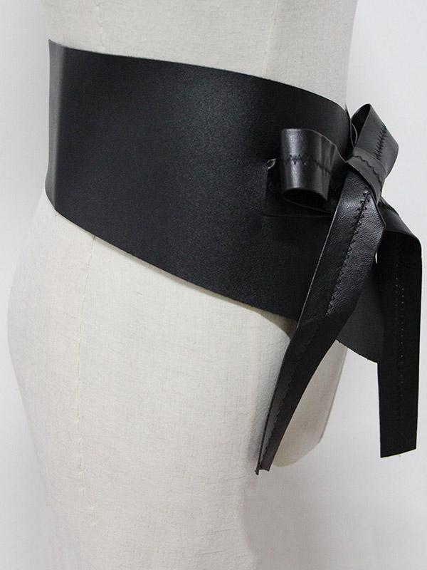 Accessoires de ceinture à lacets en simili cuir