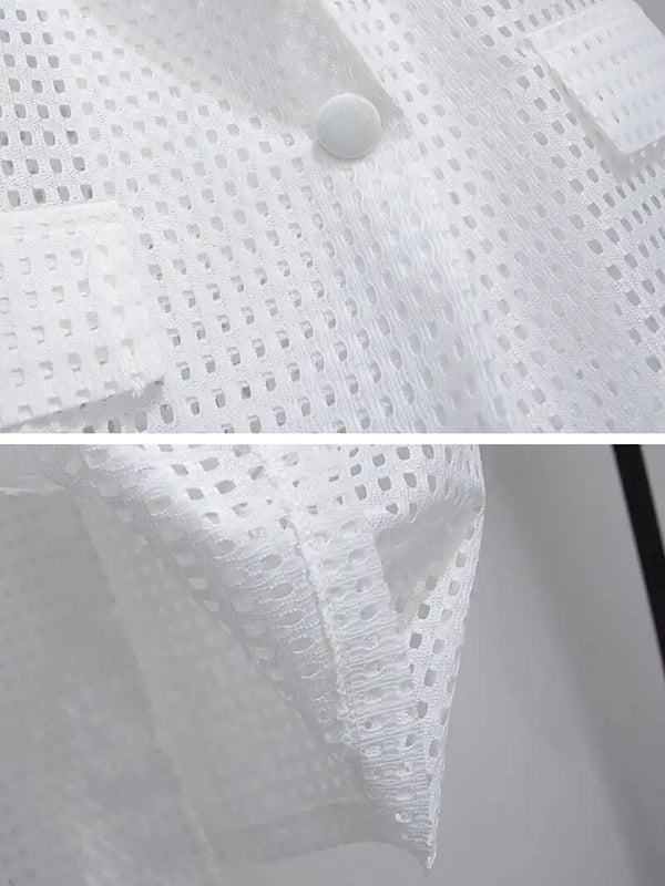 Original Simple décontracté couleur unie gilet creux vêtements d'extérieur