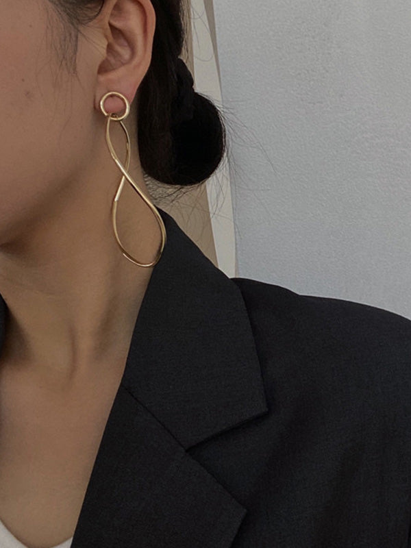 Boucles d'oreilles simples géométriques tendance, chic