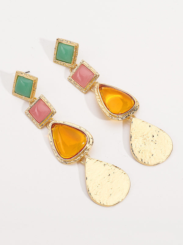 Boucles d'oreilles pendantes géométriques
