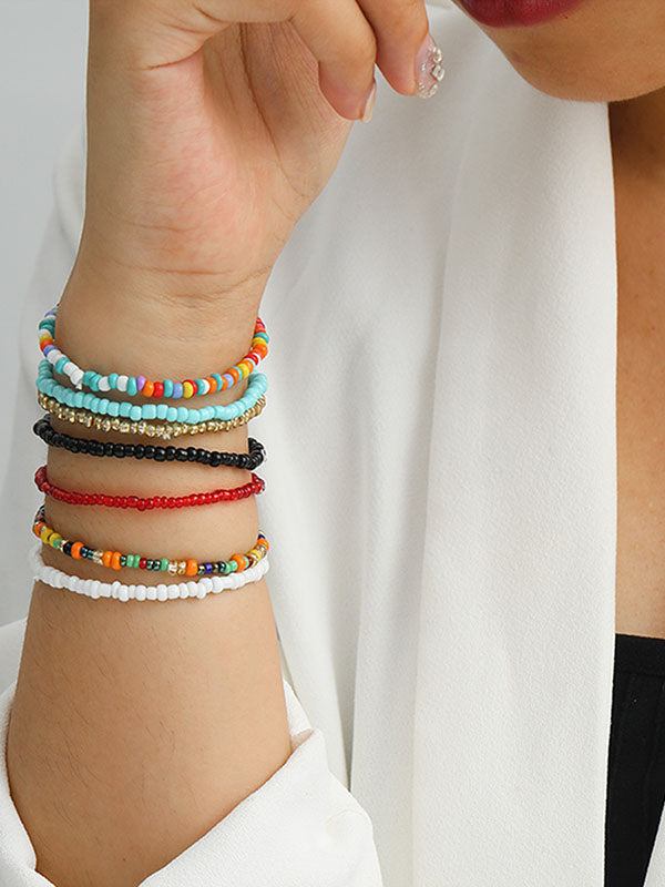 Bracelet multicolore à perles
