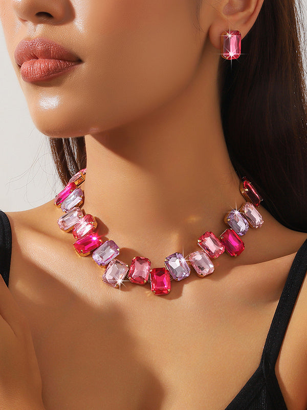 Collier à chaîne, couleur contrastée