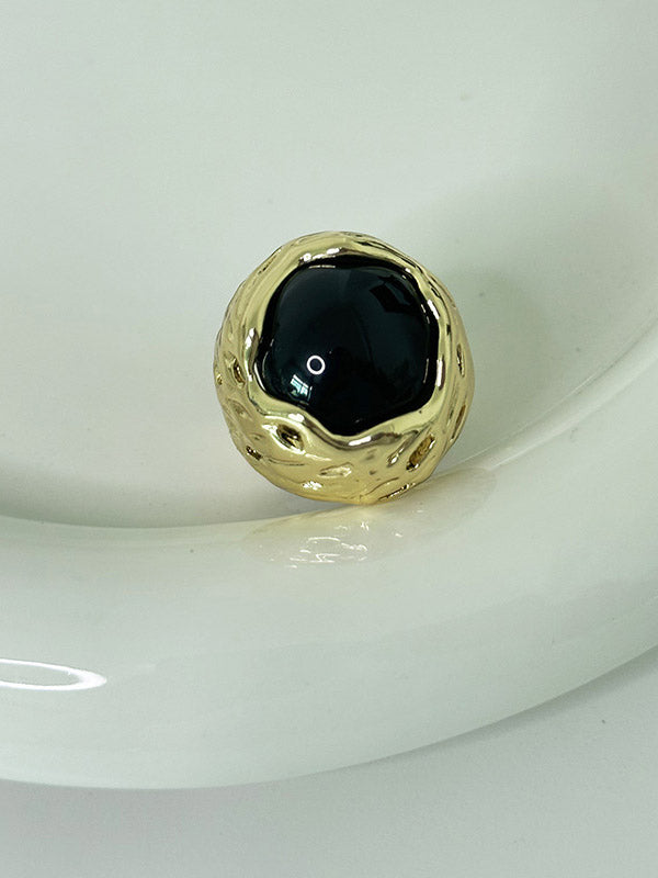 Bague géométrique brillante