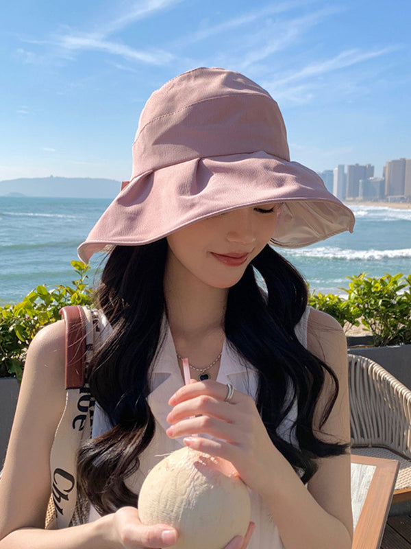 Chapeau pliable anti-UV à larges bords