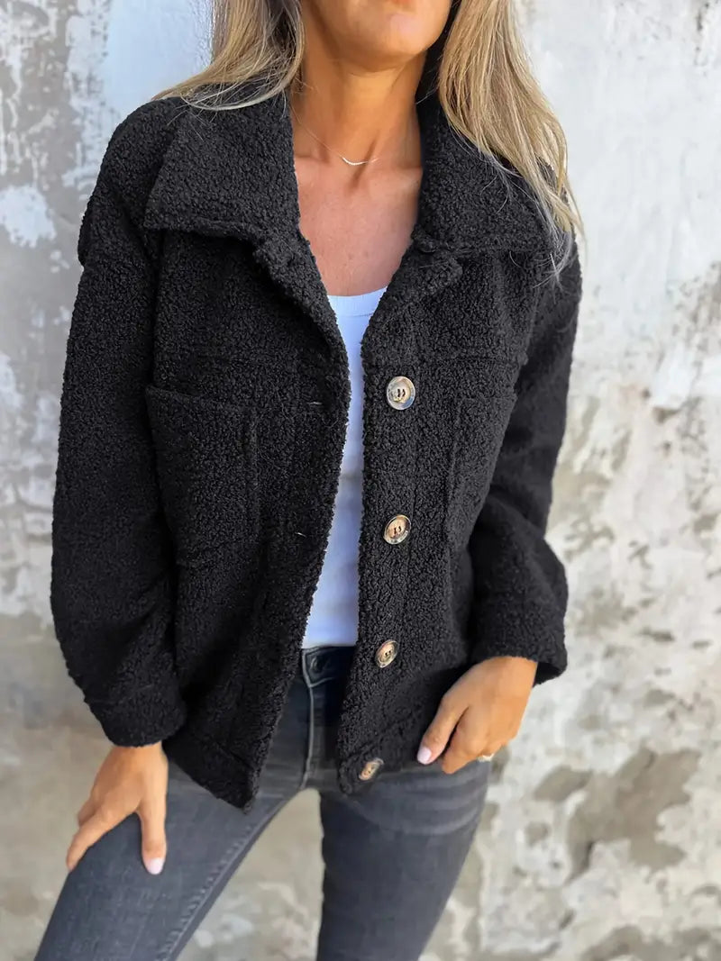 Manteau Teddy d'Hiver pour Femmes | Manches Longues