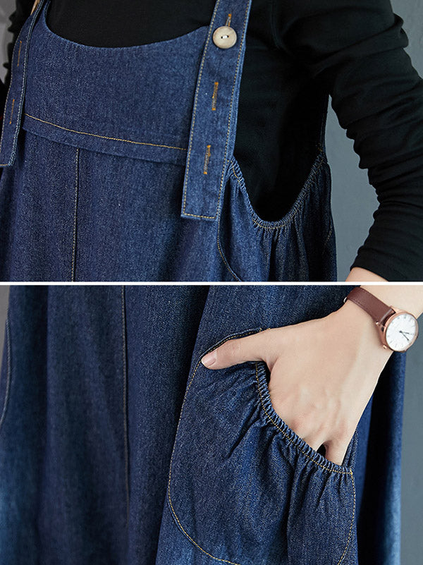 Robe simple boutonnée en jean