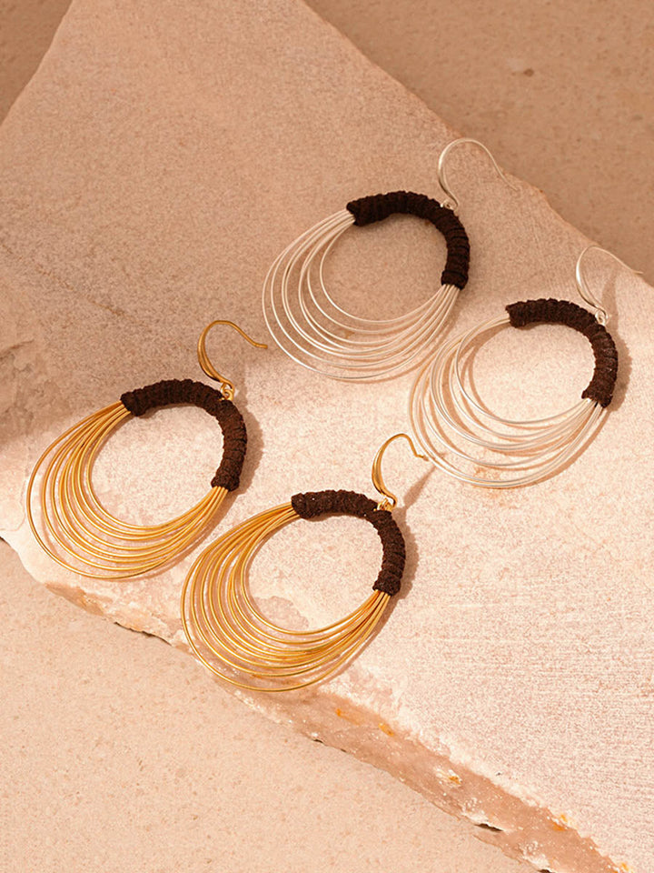 Boucles d'oreilles pendantes géométriques