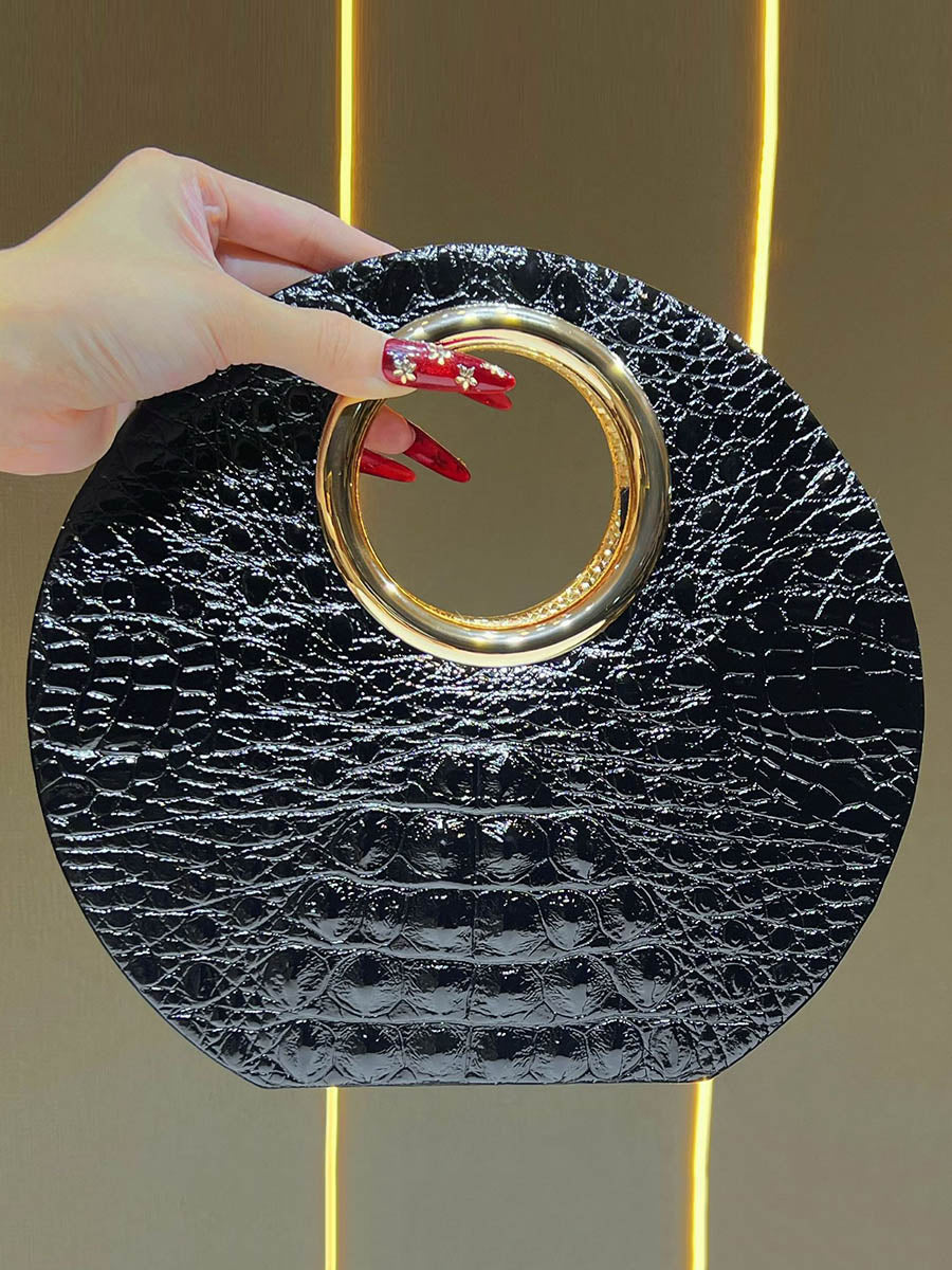 Pochette de soirée géométrique à chaîne