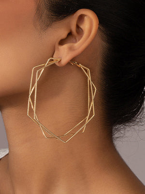 Boucles d'oreilles pendantes géométriques