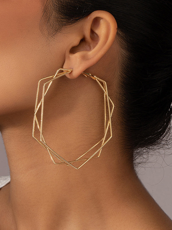 Boucles d'oreilles pendantes géométriques