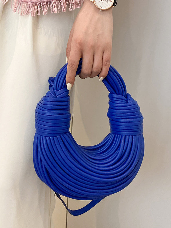 Sac à pompons, couleur unie