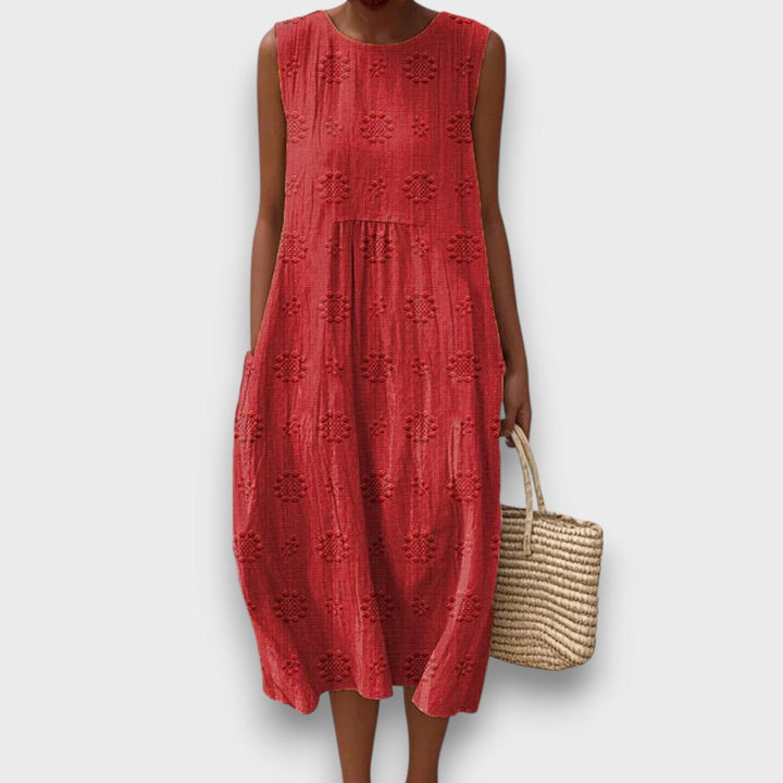 Serava – robe midi brodée