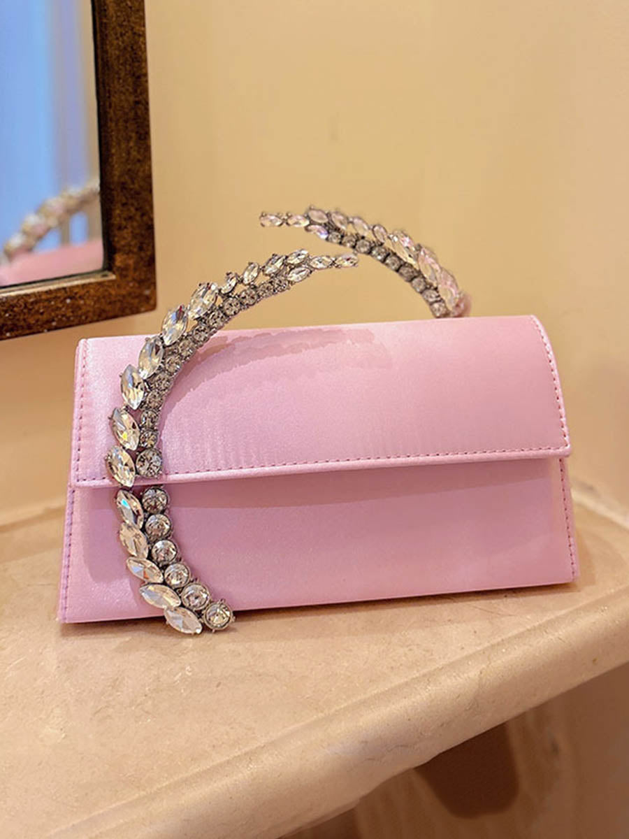 Sac à main géométrique à strass