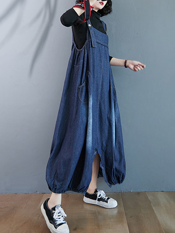 Robe simple boutonnée en jean