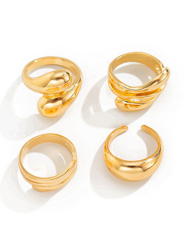 Bague géométrique couleur unie