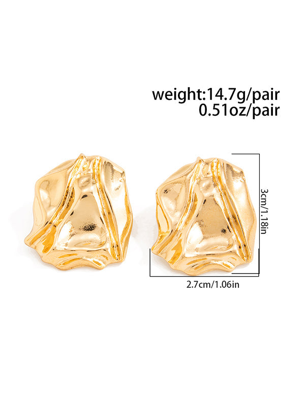 Boucles d'oreilles brillantes à coupe irrégulière