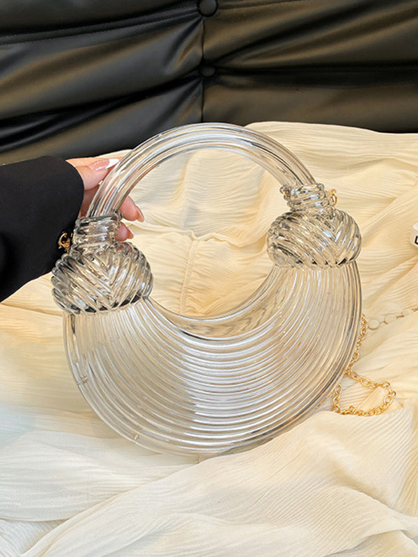 Sac géométrique brillant à chaîne