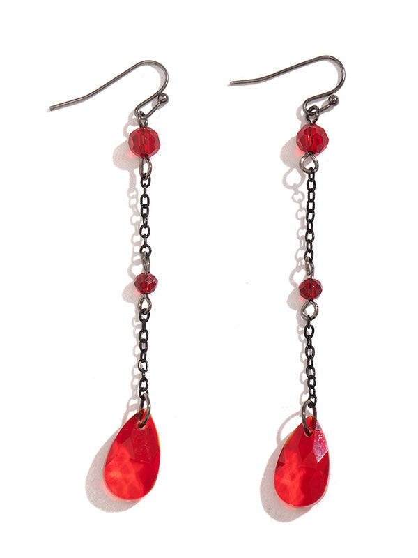 Parure boucles d'oreilles pendantes et boucles d'oreilles perlée à chaîne