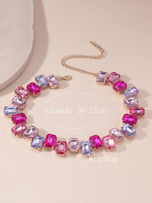 Collier à chaîne, couleur contrastée