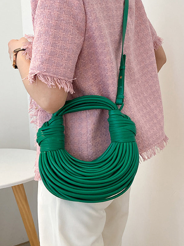 Sac à pompons, couleur unie