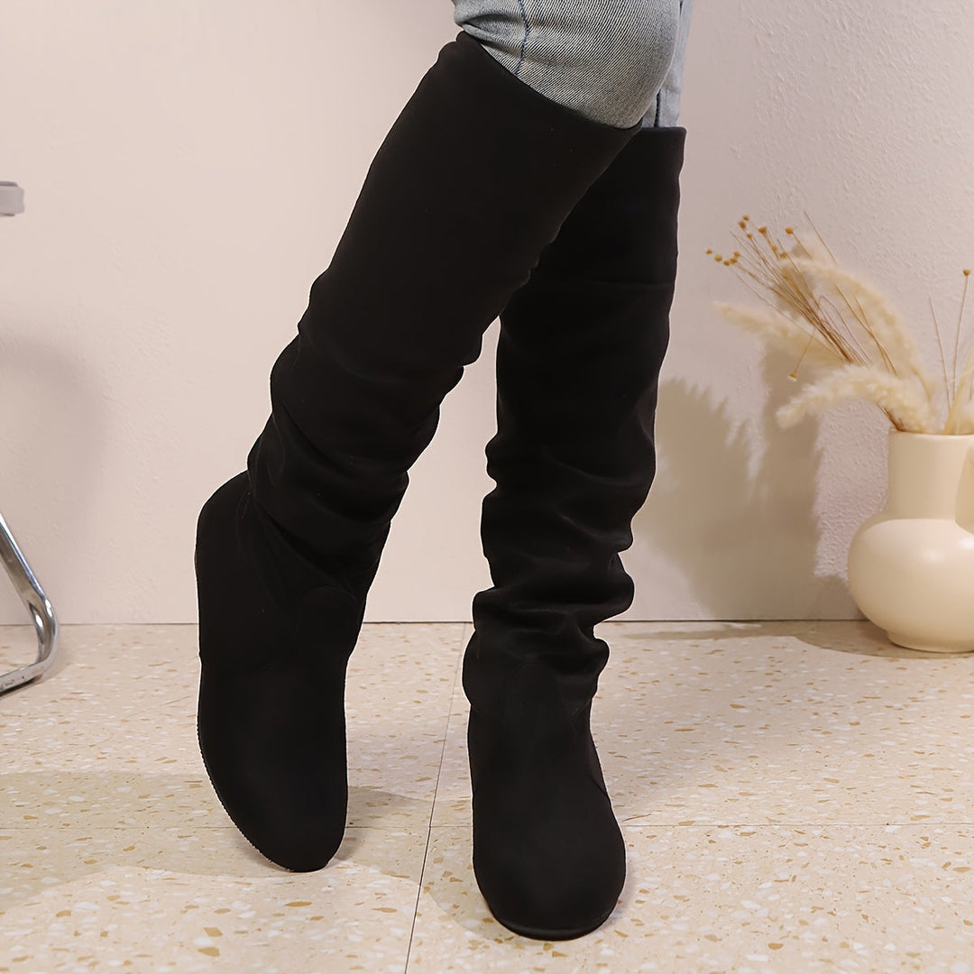 Bottes Overknee Femme | Forme à Enfiler avec Talon Bas