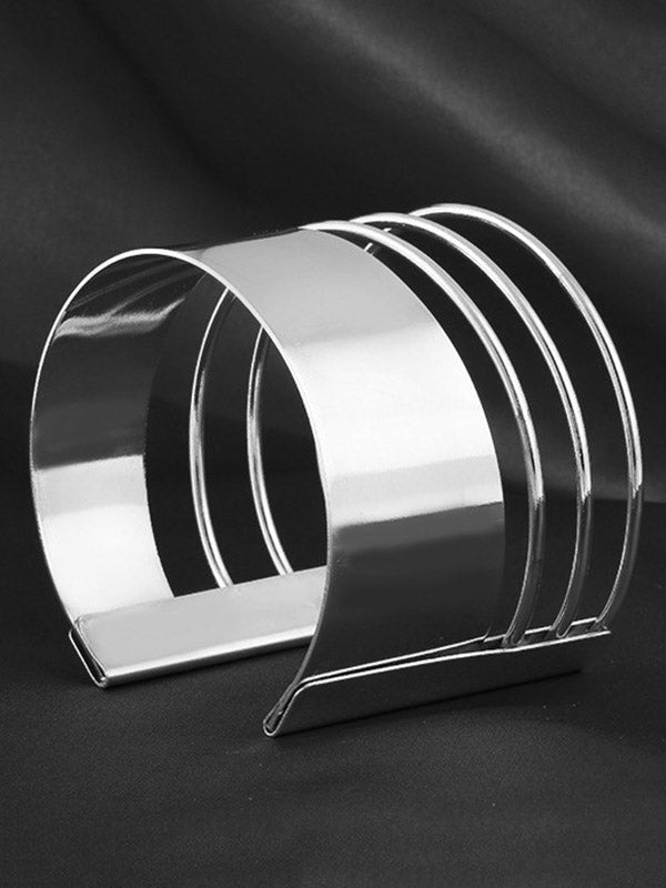 Bracelet géométrique ajouré couleur unie