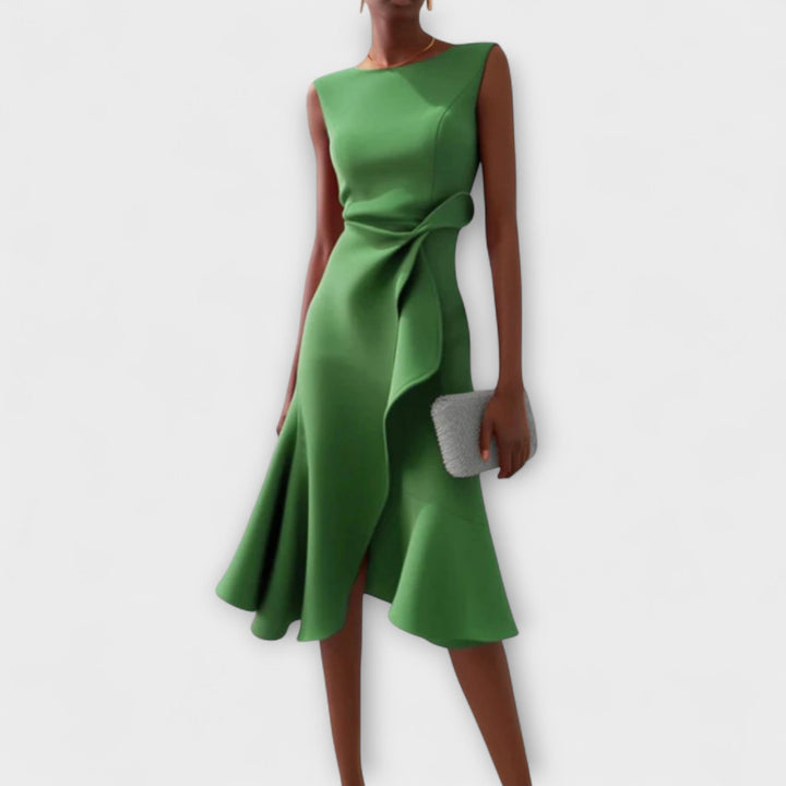 Olga | Robe Midi Asymétrique Sans Manches