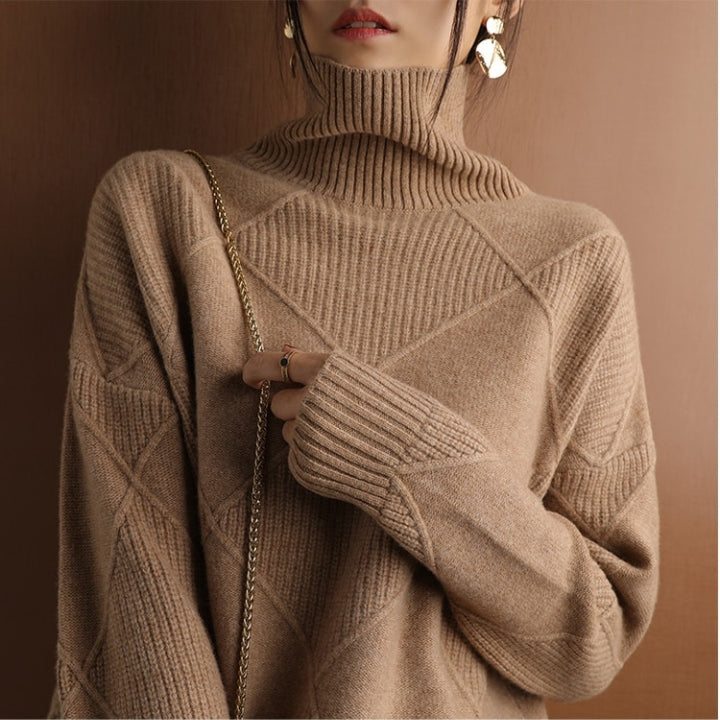 Pull col roulé femme tricoté | Oversize & Doux