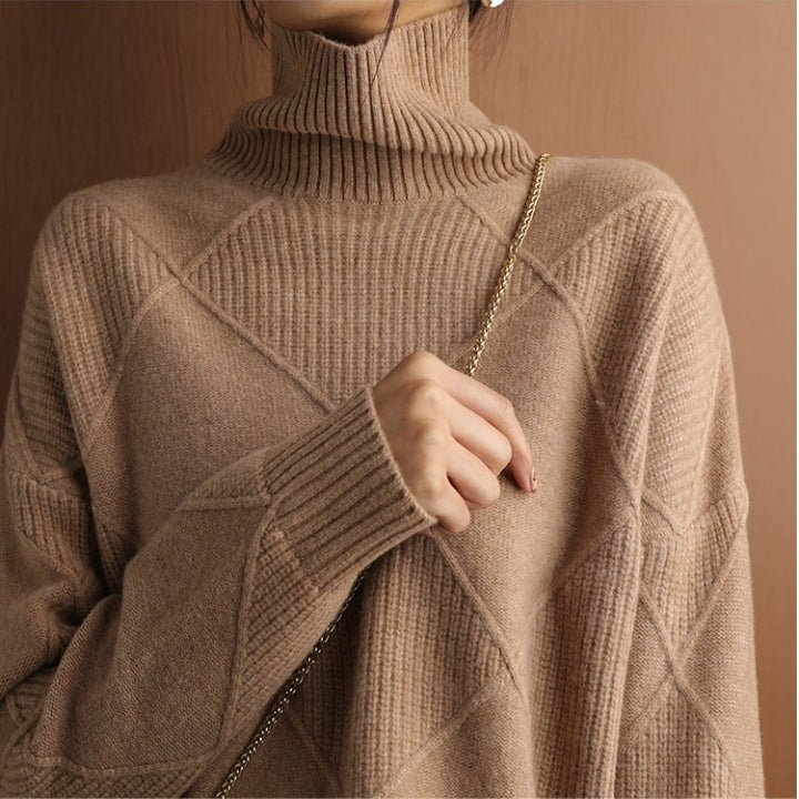 Pull col roulé femme tricoté | Oversize & Doux