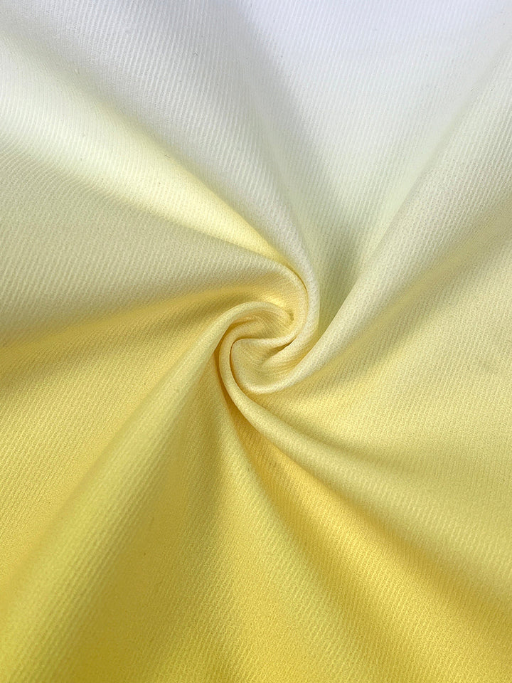 Veste boutonnée à manches longues, en dégradé, à fermeture éclair, à col revers
