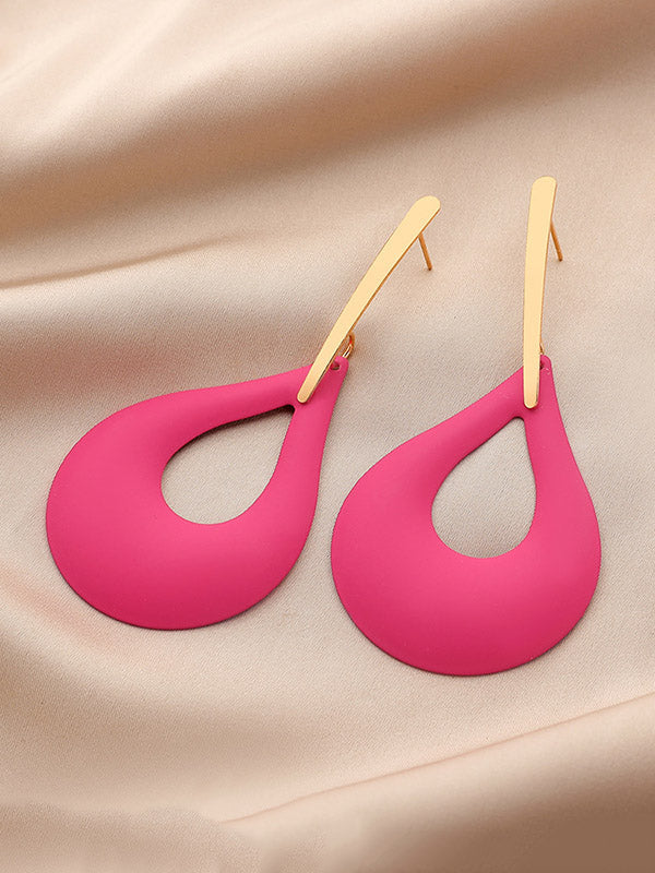 Boucles d'oreilles pendantes géométriques ajourées