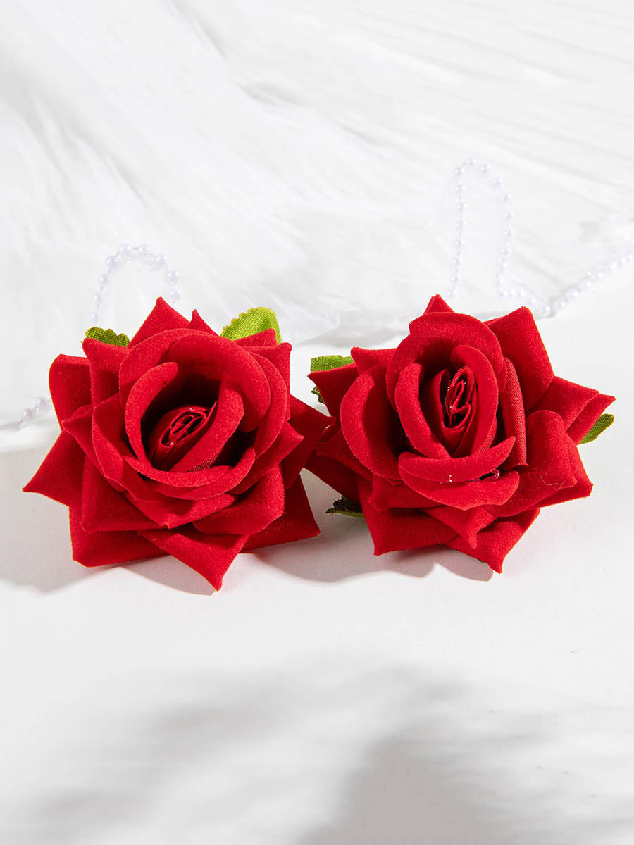 Boucles d'oreilles pendantes en forme de fleur