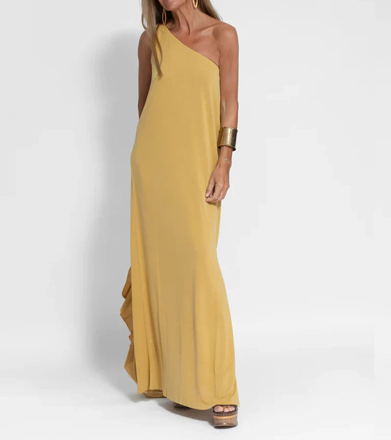 Natalie - Robe Maxi à Épaule Dénudée Élégante pour Femmes