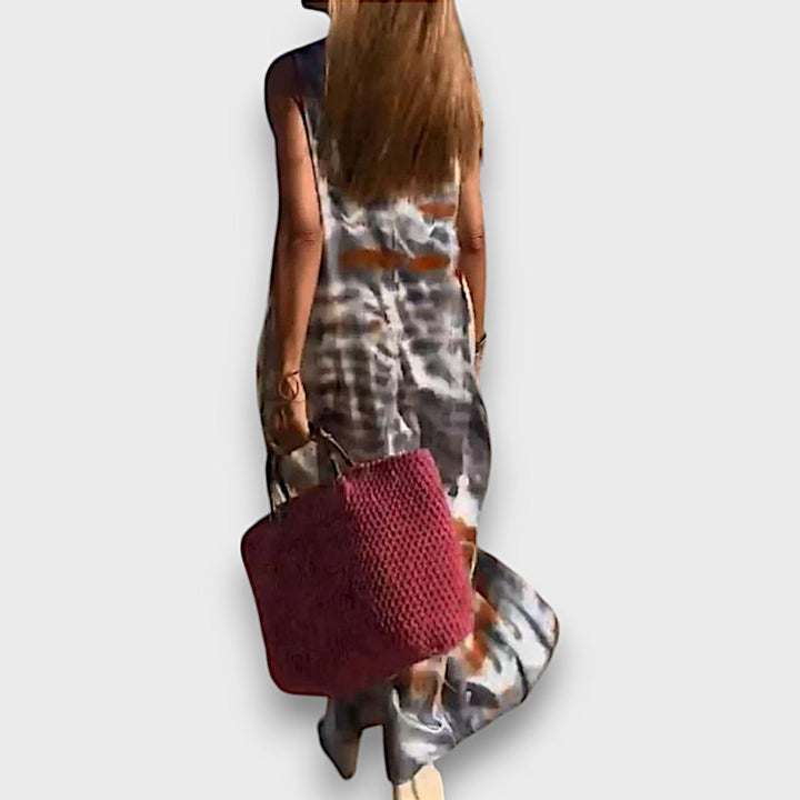Maliva – Robe maxi fluide avec dégradé de couleurs artistique